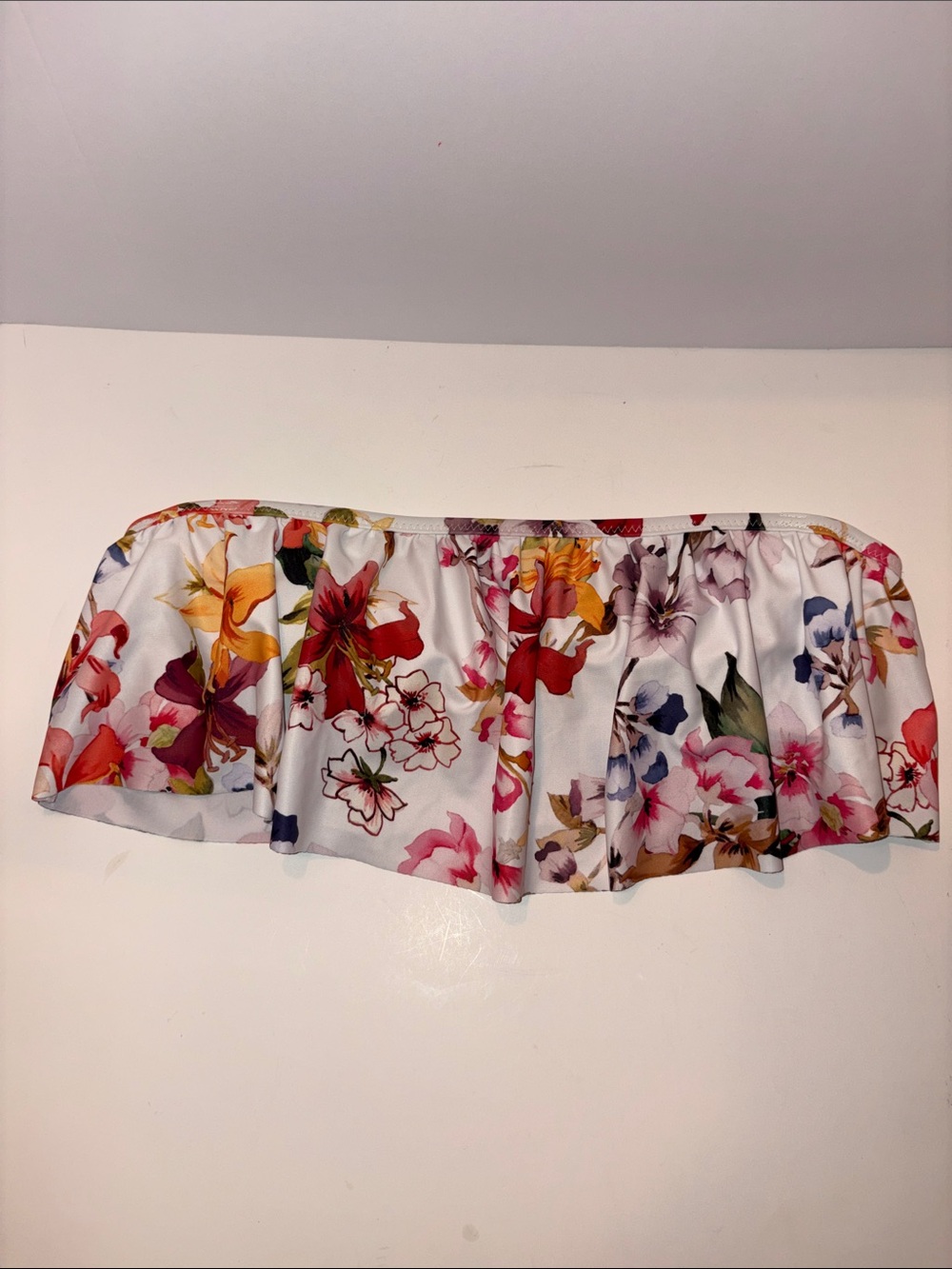 Floral strapless Bikini Top